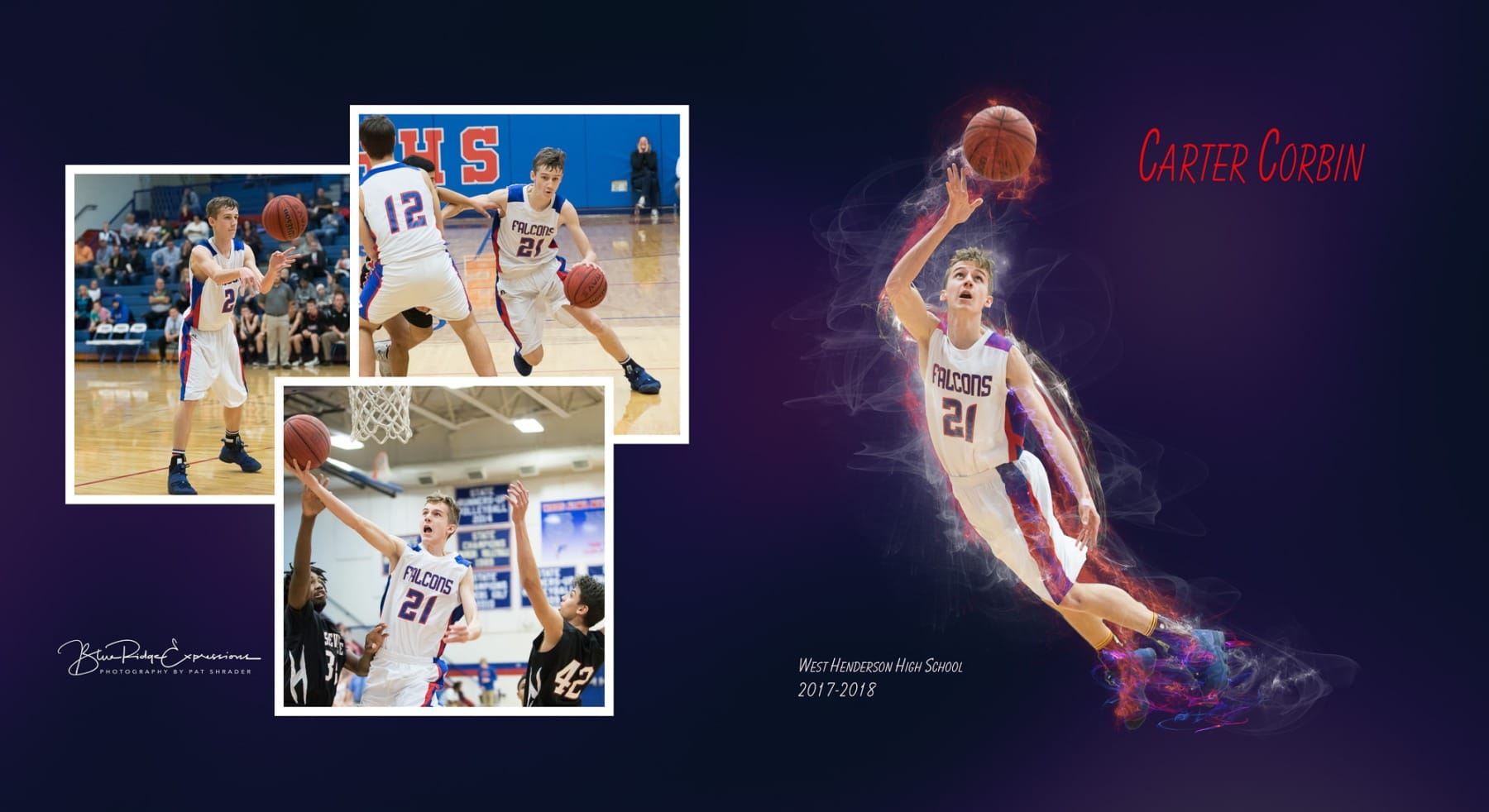 This is a custom cover for West Henderson High School player Carter Corbin's Memory Book.