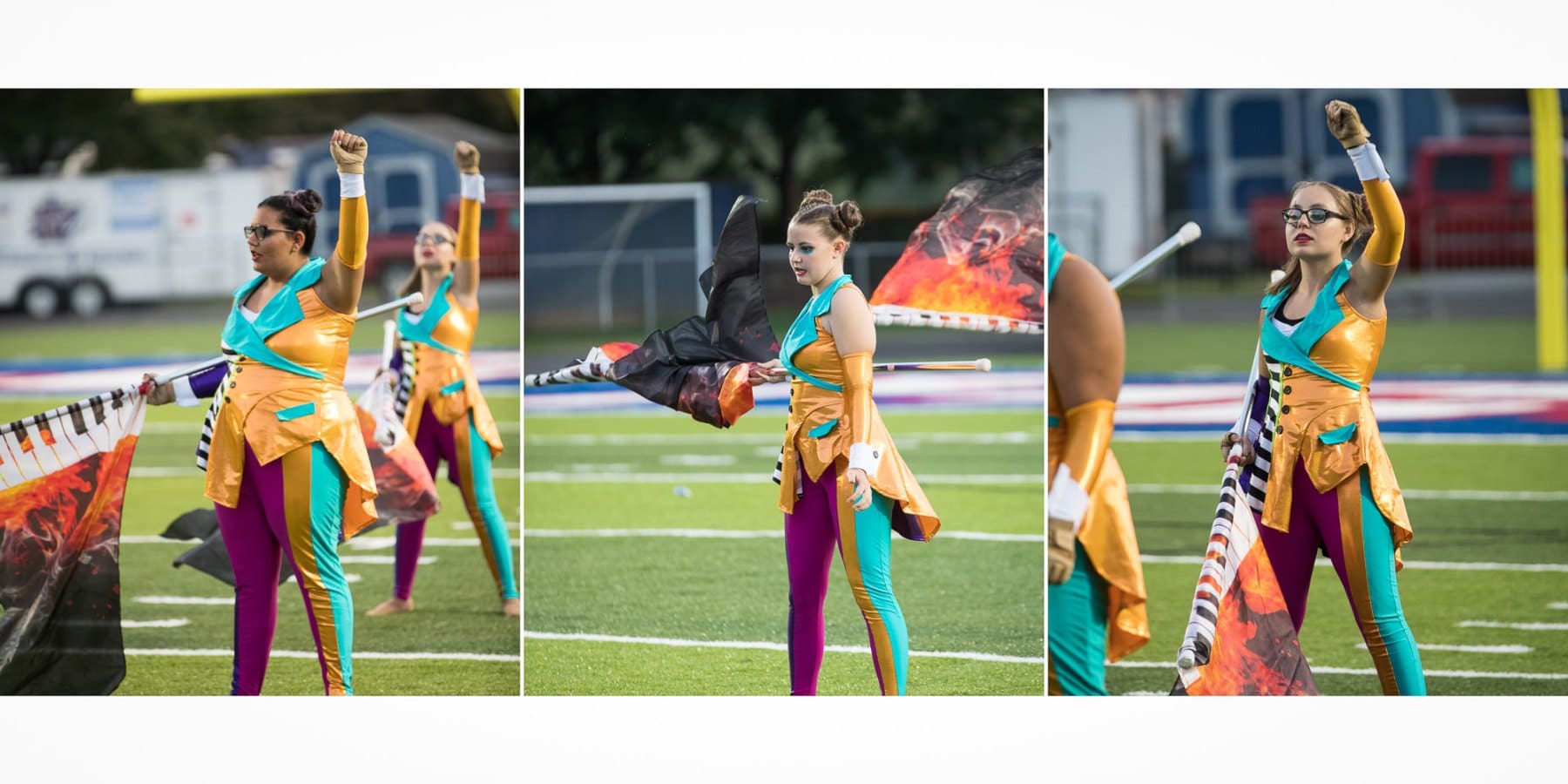 This colorguard example shows how Memory Books can showcase everyone in the school.