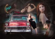 Montage from Styled Shoot at Pops Diner with MaKenzie