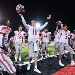 Football Team Celebrating after big win